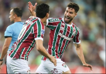Martinelli abriu o placar para o Fluminense contra o Once Caldas (COL)